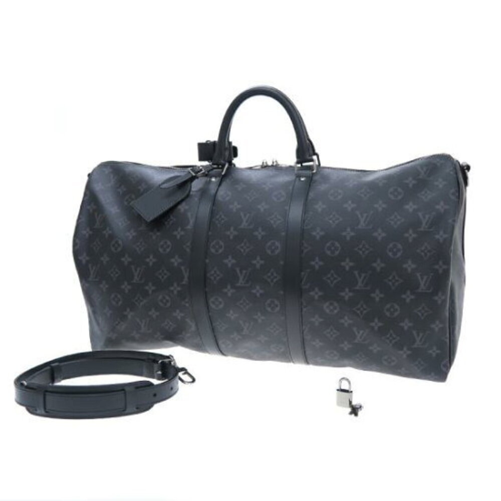 Louis Vuitton Monogram Eclipse Black Keepall Band… - image 1